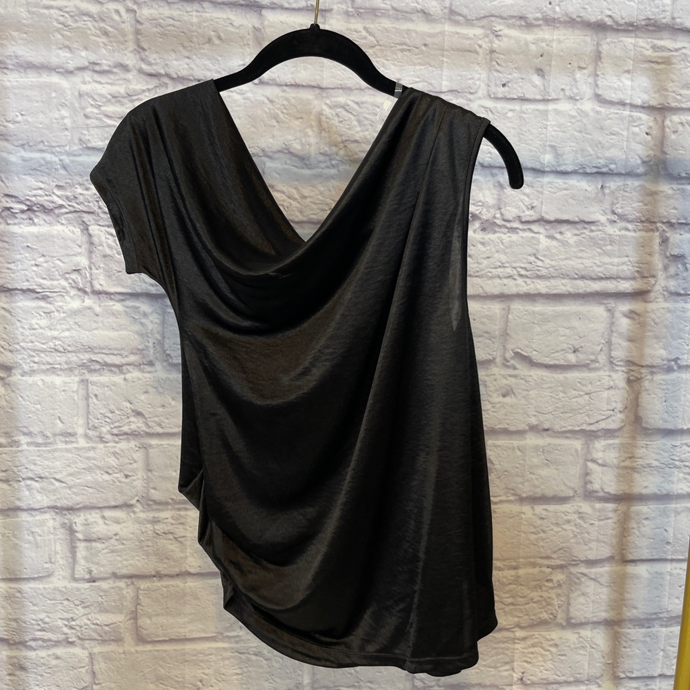 Black satiny sexy top